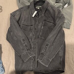 Madewell Black Denim shirt Jacket NWT sz Medium